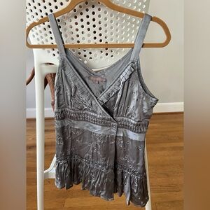 Gray Sleeveless Top